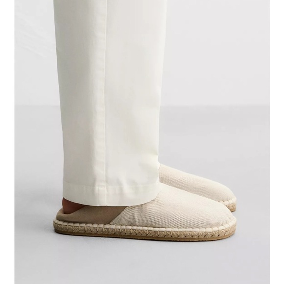 Zara Cream Espadrille Slip-Ons - Picture 1 of 6